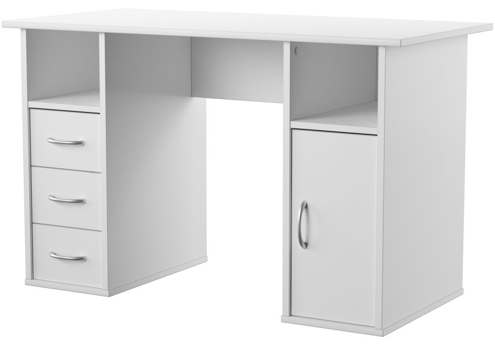 Product photograph of Alphason Marymount White Student Desk from Choice Furniture Superstore.