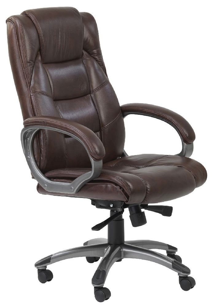 Alphason Northland Brown Leather Office Chair AOC6332LBR CFS
