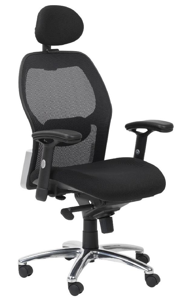 Product photograph of Alphason Portland Black Mesh Fabric Office Chair from Choice Furniture Superstore.