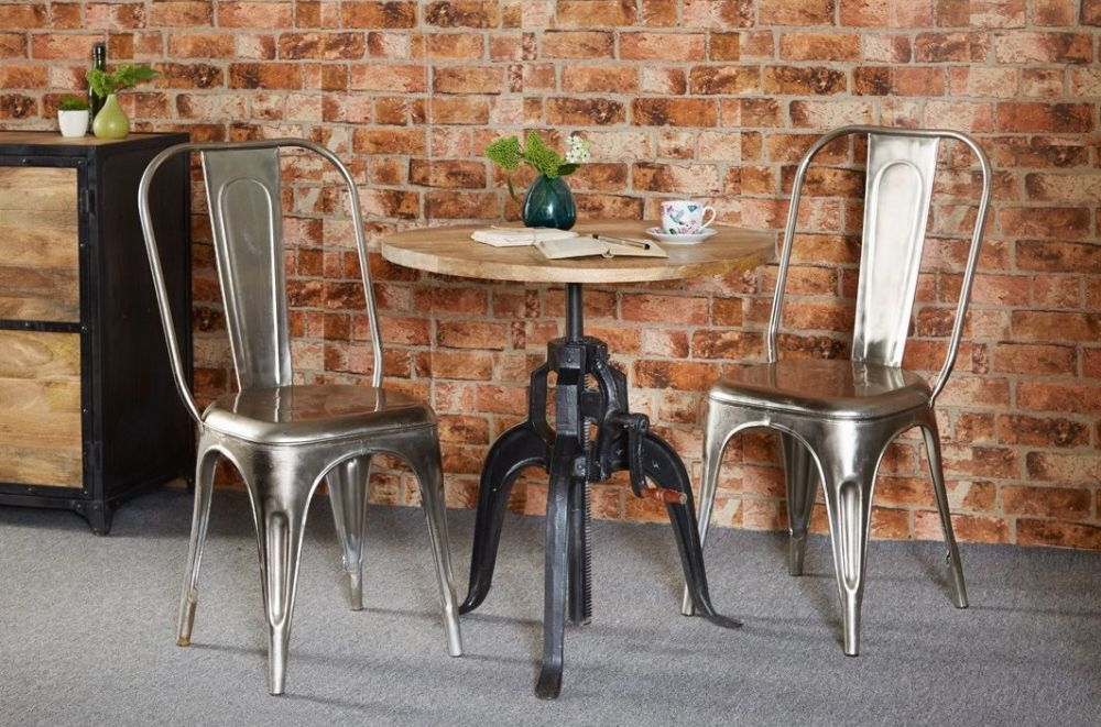 Product photograph of Cosmo Industrial Style Wooden Crank Table from Choice Furniture Superstore.