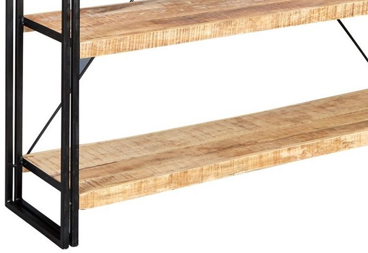 Product photograph of Cosmo Industrial Style Wooden Wide Shelving Unit from Choice Furniture Superstore.