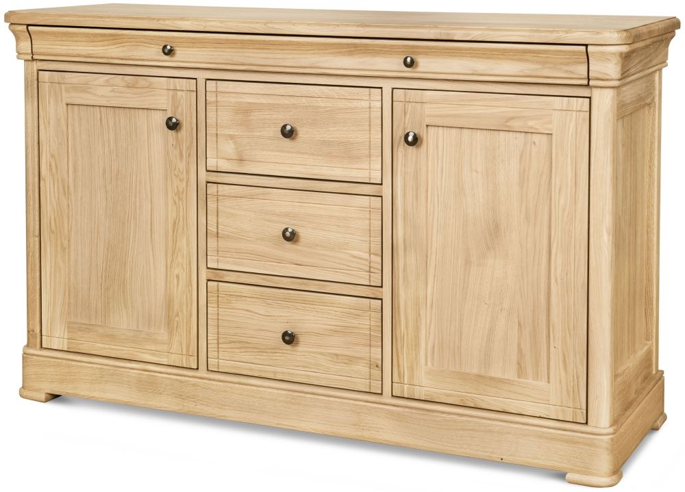 Product photograph of Clemence Richard Moreno Oak 2 Door 4 Drawer Large Sideboard from Choice Furniture Superstore.