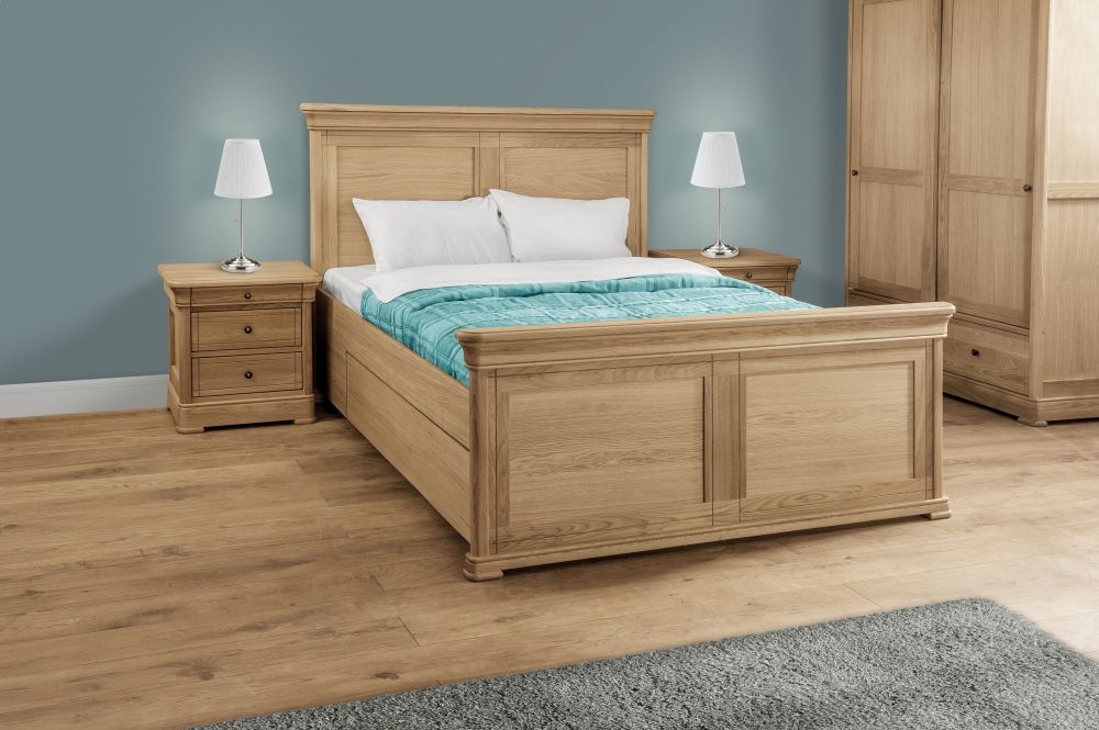 Product photograph of Clemence Richard Moreno Oak Bed from Choice Furniture Superstore.