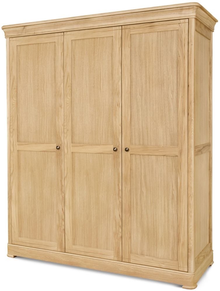 Product photograph of Clemence Richard Moreno Oak 3 Door Wardrobe from Choice Furniture Superstore.