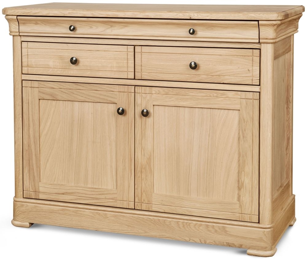 Product photograph of Clemence Richard Moreno Oak 2 Door 3 Drawer Medium Sideboard from Choice Furniture Superstore.