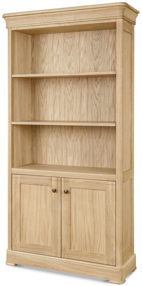 Product photograph of Clemence Richard Moreno Oak Tall Wide Bookcase from Choice Furniture Superstore.