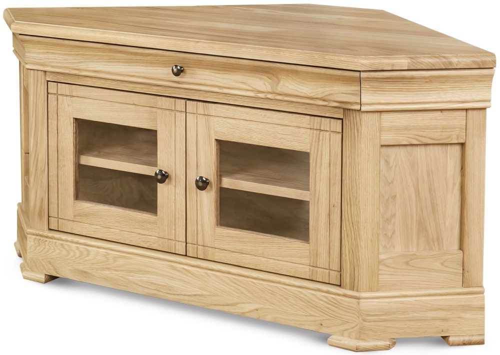 Product photograph of Clemence Richard Moreno Oak Corner Tv Unit from Choice Furniture Superstore.
