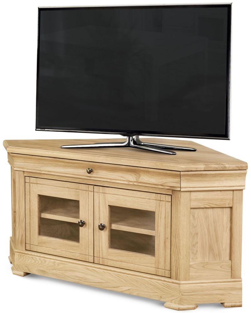 Product photograph of Clemence Richard Moreno Oak Corner Tv Unit from Choice Furniture Superstore.