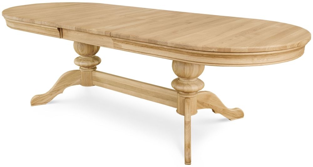 Product photograph of Clemence Richard Moreno Oak Double Pedestal Dining Table from Choice Furniture Superstore.