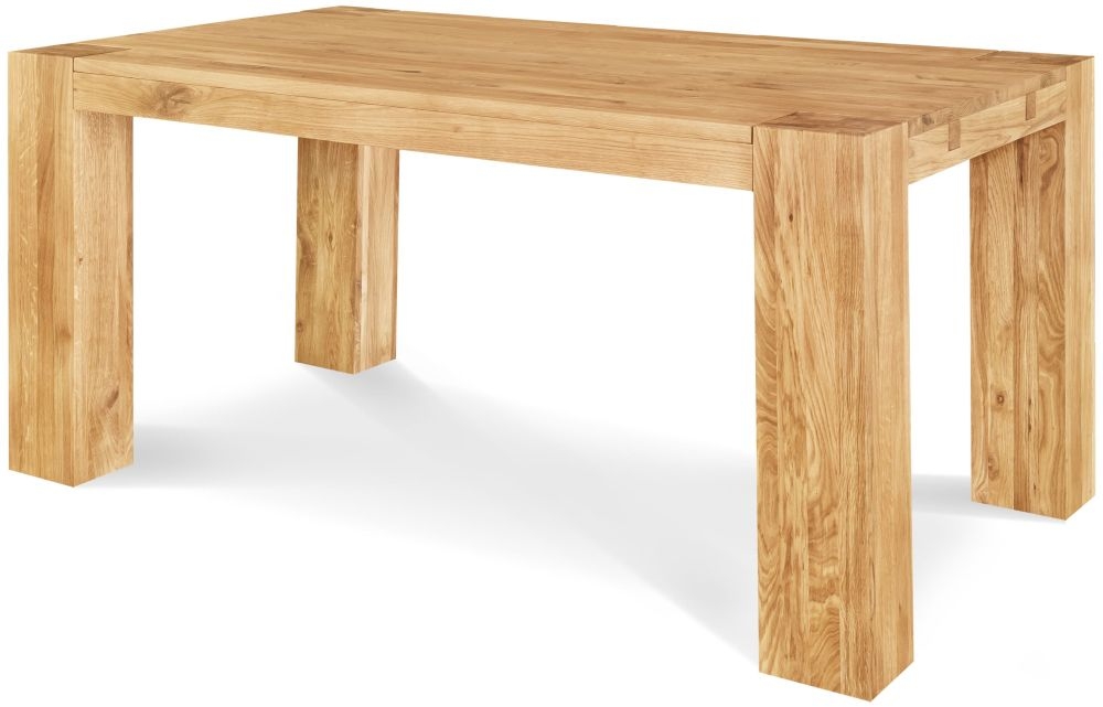 Product photograph of Clemence Richard Massive Oak 6 Seater Extending Dining Table from Choice Furniture Superstore.