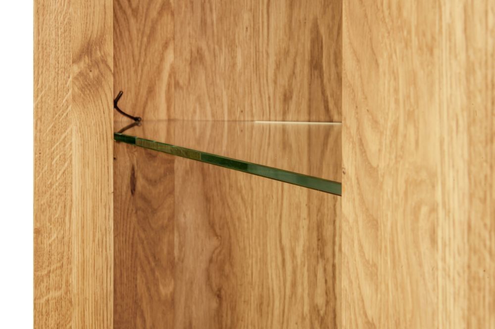 Product photograph of Clemence Richard Massive Oak Wall Hanging Cupboard from Choice Furniture Superstore.