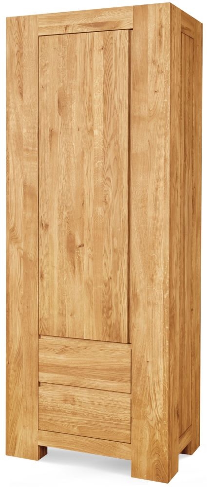 Product photograph of Clemence Richard Massive Oak Tall Display Cabinet from Choice Furniture Superstore.