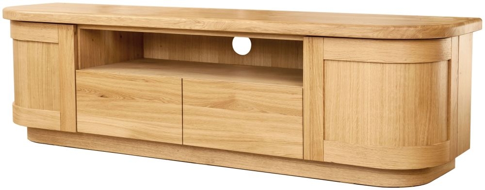 Product photograph of Clemence Richard Sorento Oak Large Tv Unit from Choice Furniture Superstore.