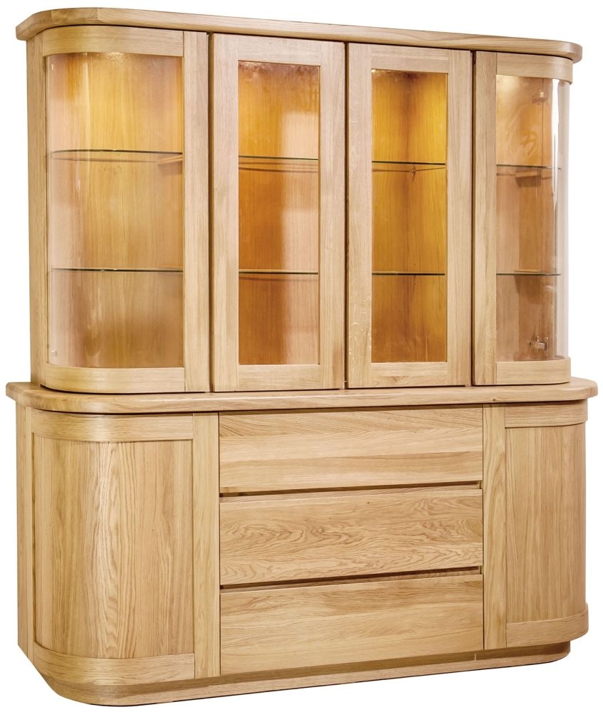Product photograph of Clemence Richard Sorento Oak Large Dresser from Choice Furniture Superstore.