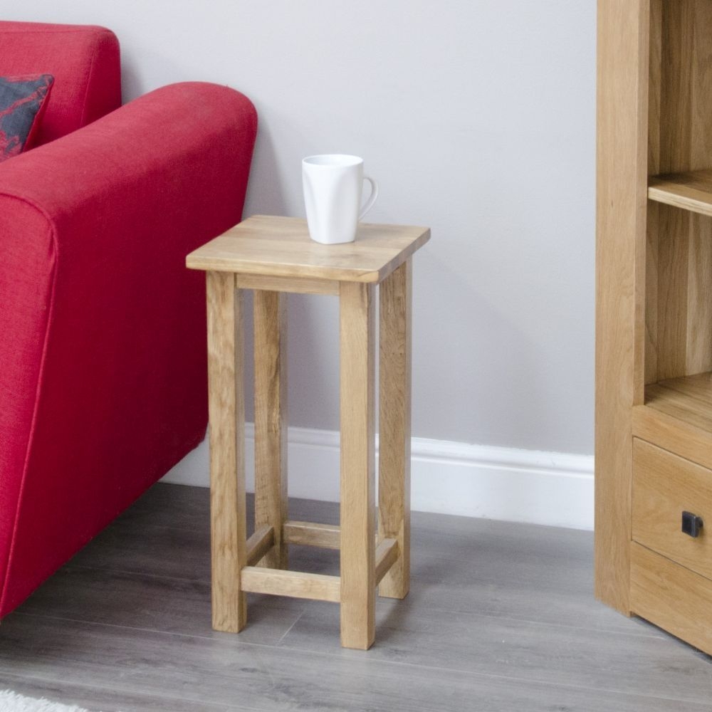 Product photograph of Homestyle Gb Lyon Oak Square Occasional Lamp Table from Choice Furniture Superstore.