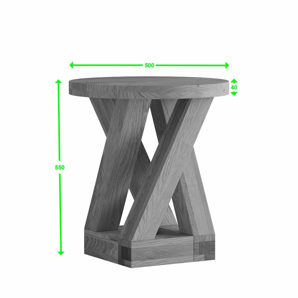 Product photograph of Homestyle Gb Z Designer Oak Round Lamp Table from Choice Furniture Superstore.