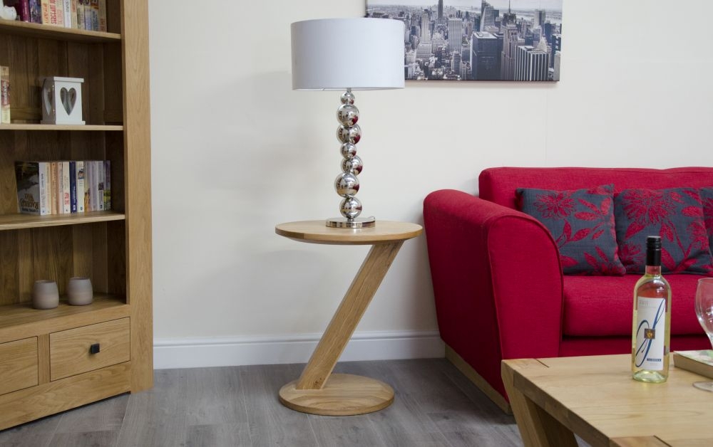 Homestyle GB Z Designer Oak Modern Lamp Table