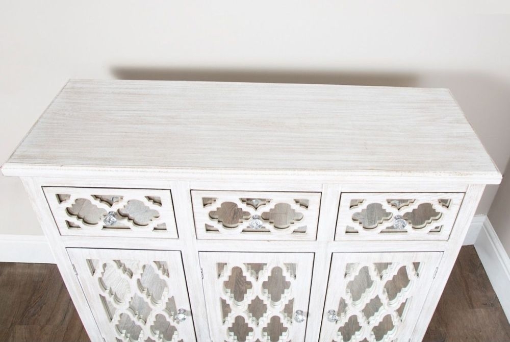 Product photograph of Hampton Beach Mirrored Medium Sideboard from Choice Furniture Superstore.