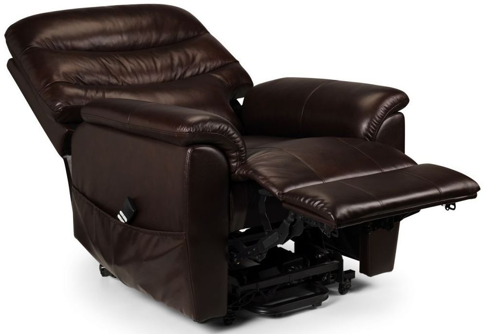 Product photograph of Pullman Brown Faux Leather Recliner Armchair from Choice Furniture Superstore.