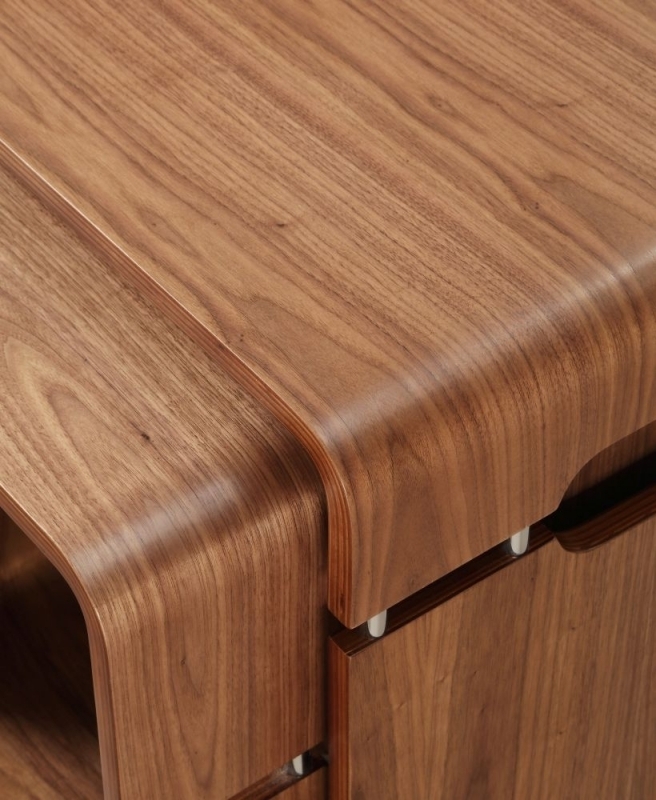 Product photograph of Jual Walnut Corner Tv Stand Jf701 from Choice Furniture Superstore.