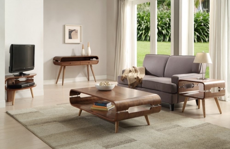 Product photograph of Jual Walnut Corner Tv Stand Jf701 from Choice Furniture Superstore.