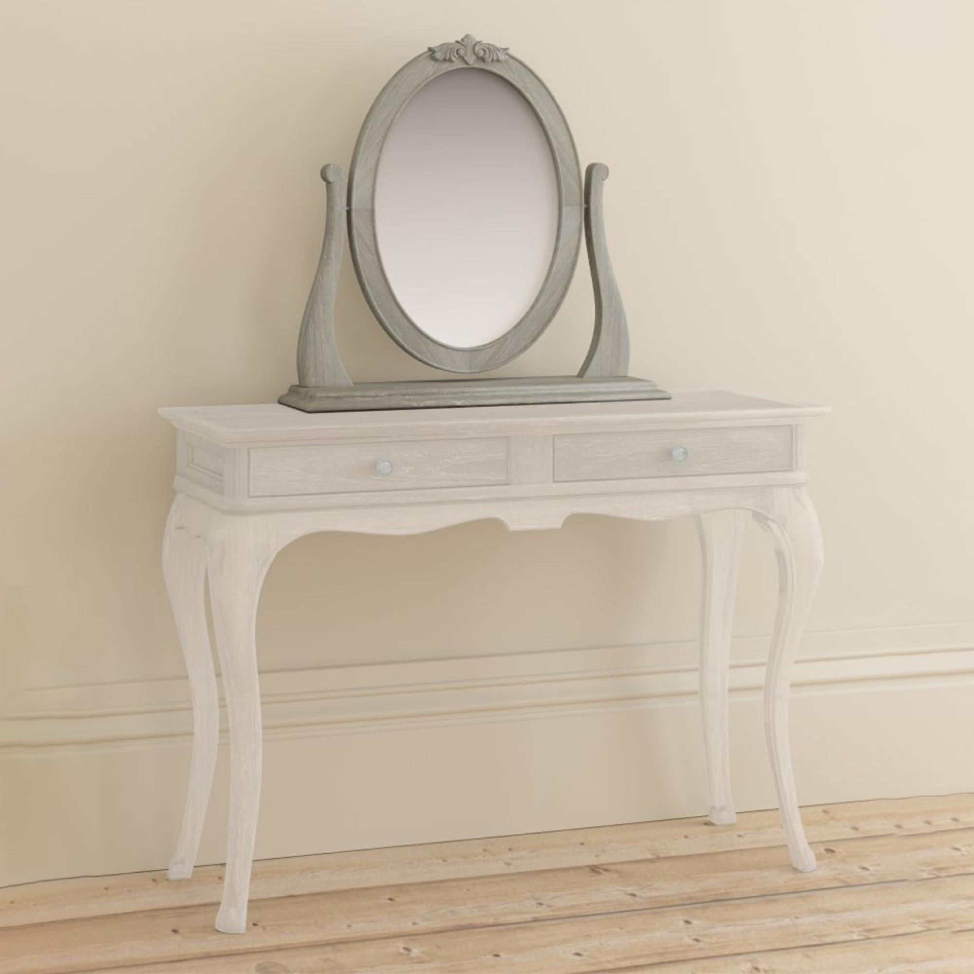 Product photograph of Willis And Gambier Camille Grey Oak Oval Gallery Mirror from Choice Furniture Superstore.
