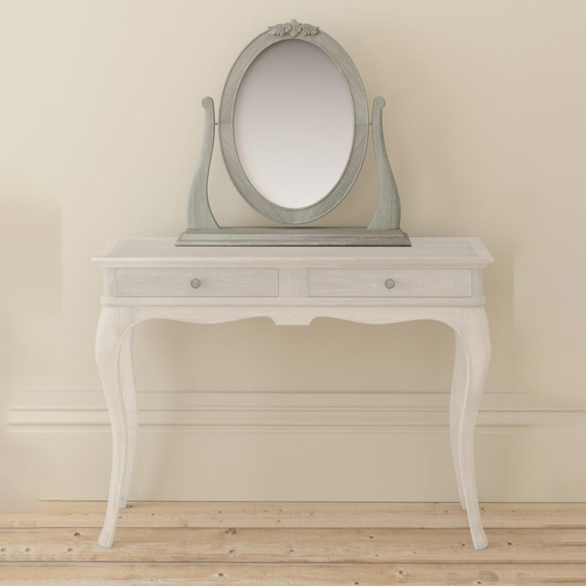Product photograph of Willis And Gambier Camille Grey Oak Oval Gallery Mirror from Choice Furniture Superstore.
