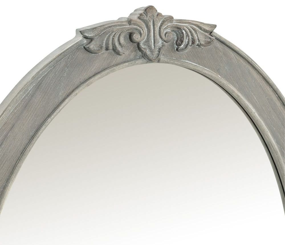 Product photograph of Willis And Gambier Camille Oak Oval Gallery Mirror from Choice Furniture Superstore.