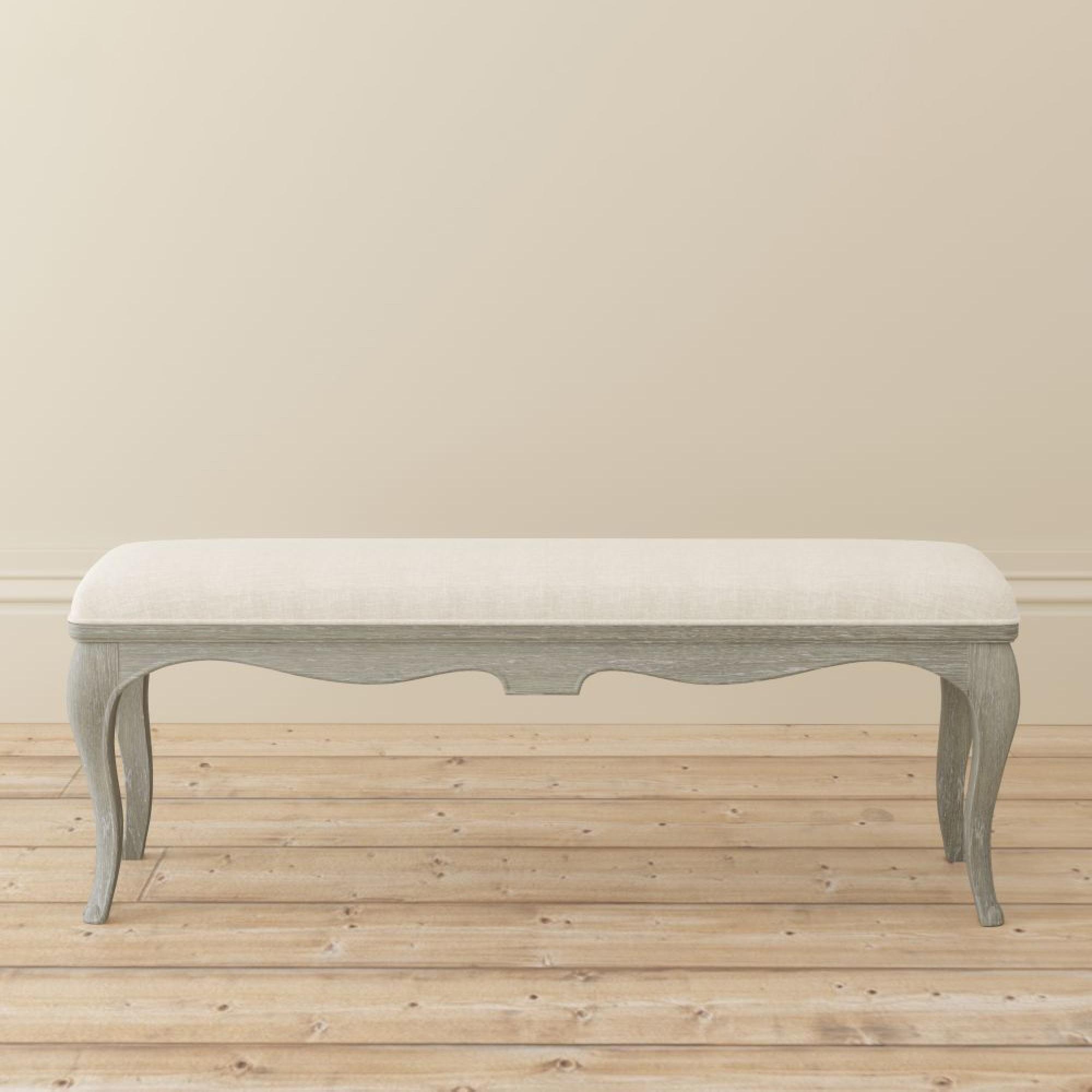 Product photograph of Willis And Gambier Camille Grey Oak Padded Bedroom Bench from Choice Furniture Superstore.