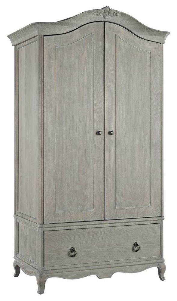 Product photograph of Willis And Gambier Camille Oak 2 Door 1 Drawer Double Wardrobe from Choice Furniture Superstore.