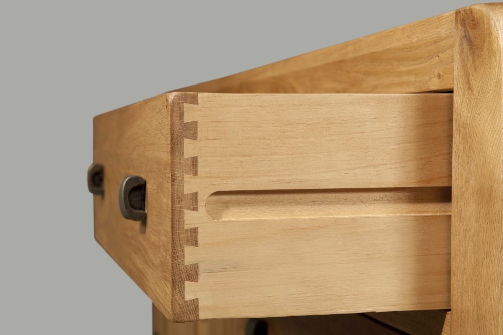 Product photograph of Curve Oak 80cm Small 2 Door Sideboard from Choice Furniture Superstore.