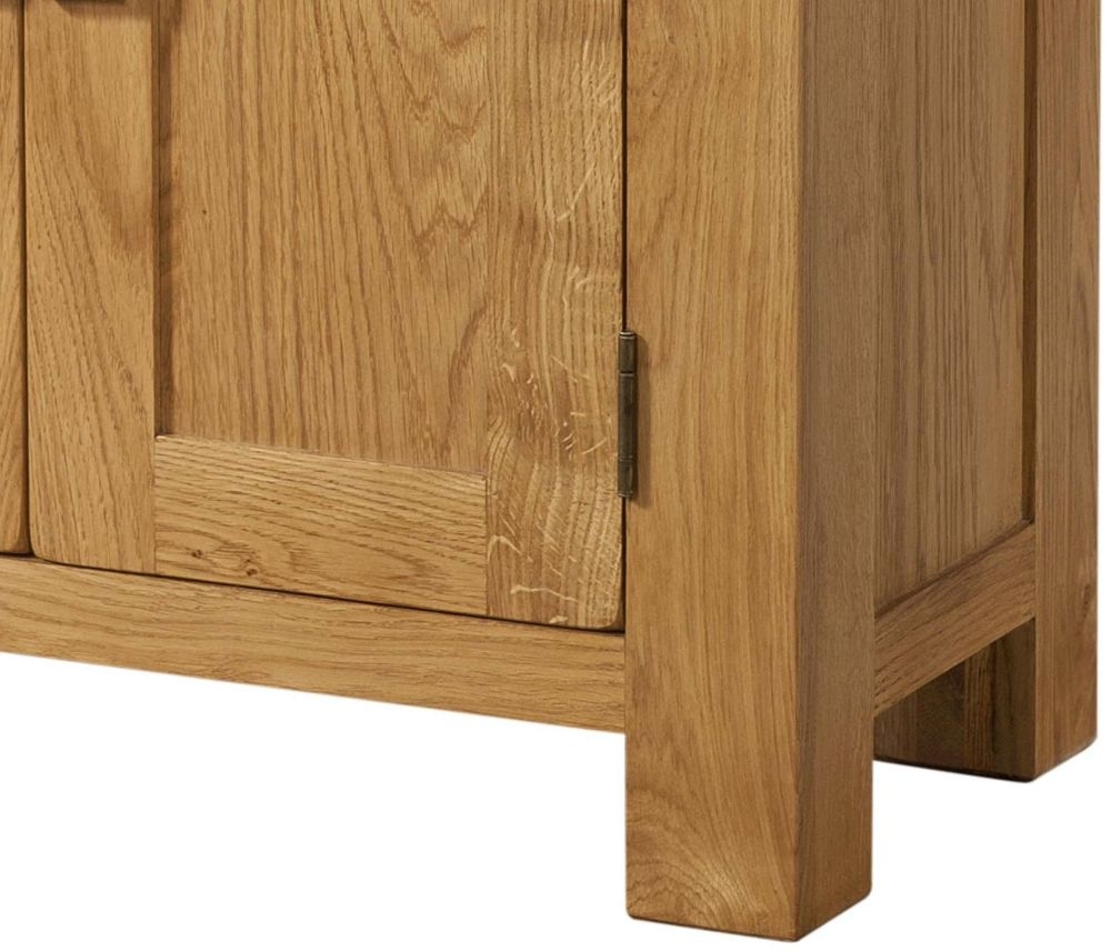 Product photograph of Curve Oak 2 Door Small Cabinet from Choice Furniture Superstore.