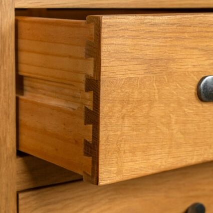 Oakland Oak 3 Drawer Bedside Cabinet