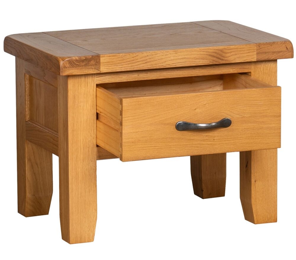 Product photograph of Oakland Oak Side Table With Drawer from Choice Furniture Superstore.