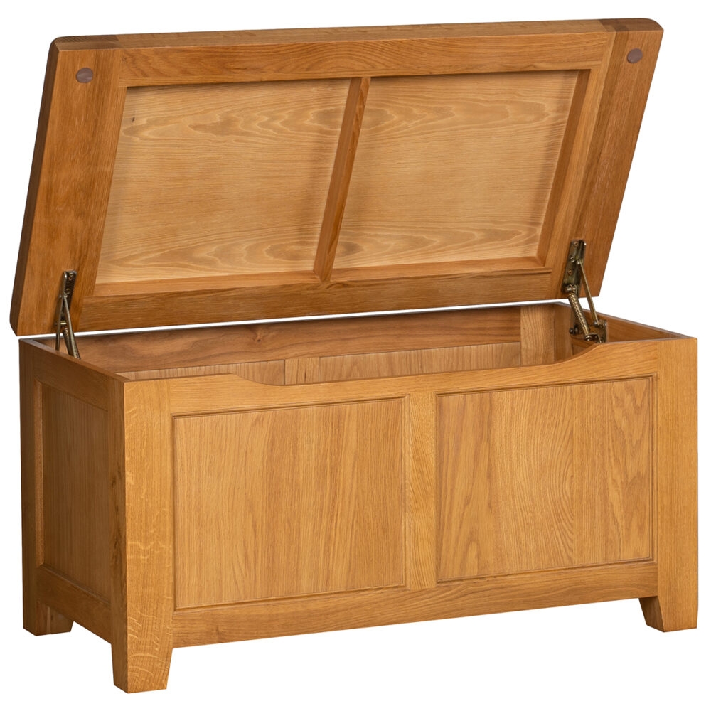 Product photograph of Somer Oak Blanket Box from Choice Furniture Superstore.