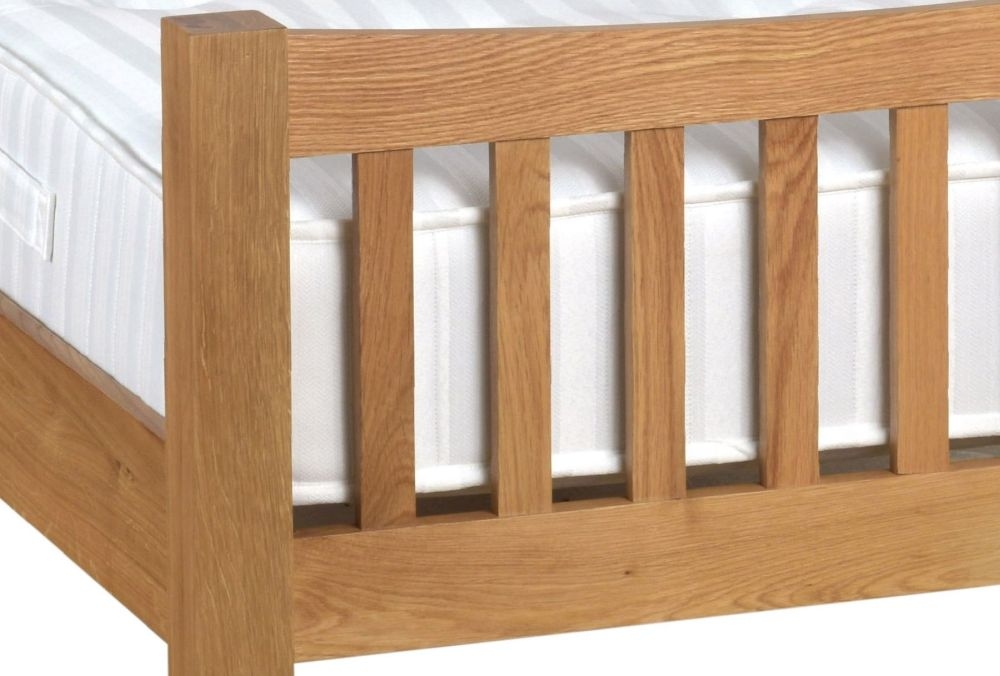 Product photograph of Appleby Oak Bed - Comes In 3ft Single 4ft 6 Double And 5ft King Size Options from Choice Furniture Superstore.