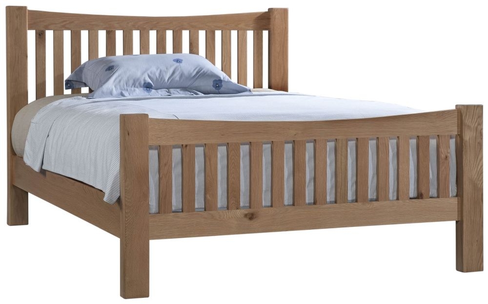 Product photograph of Appleby Oak Bed - Comes In 3ft Single 4ft 6 Double And 5ft King Size Options from Choice Furniture Superstore.