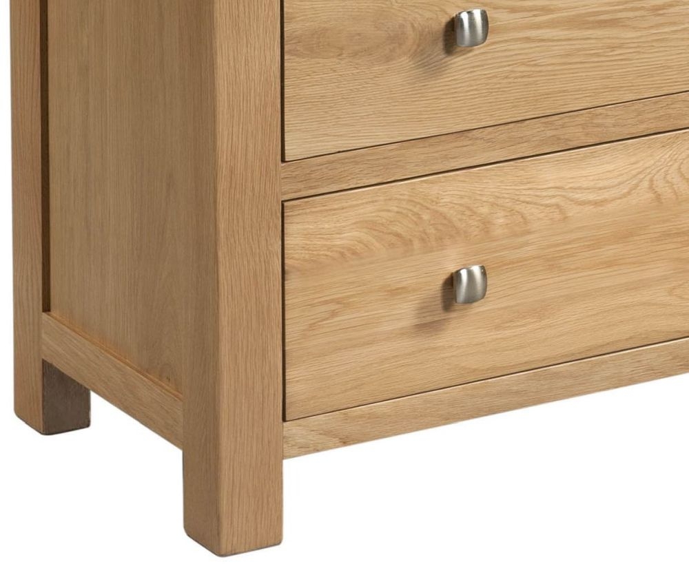 Product photograph of Appleby Oak 2 4 Drawer Chest from Choice Furniture Superstore.