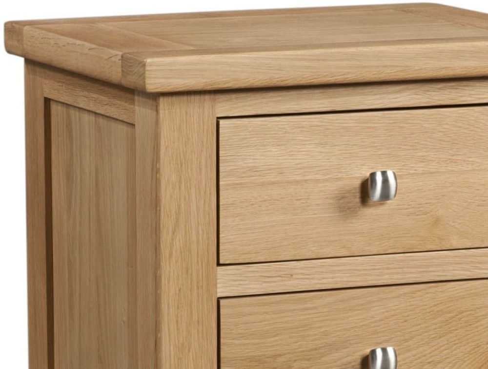 Dorset Oak 5 Drawer Tall Chest Cfs Furniture Uk