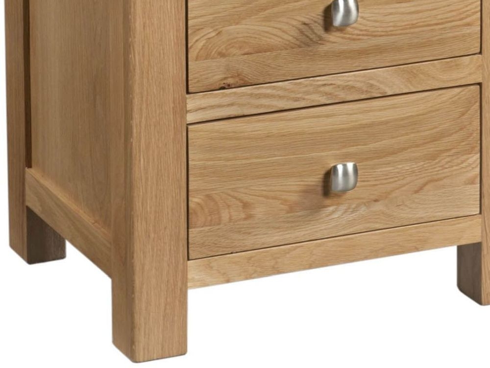 Product photograph of Appleby Oak 5 Drawer Narrow Chest from Choice Furniture Superstore.