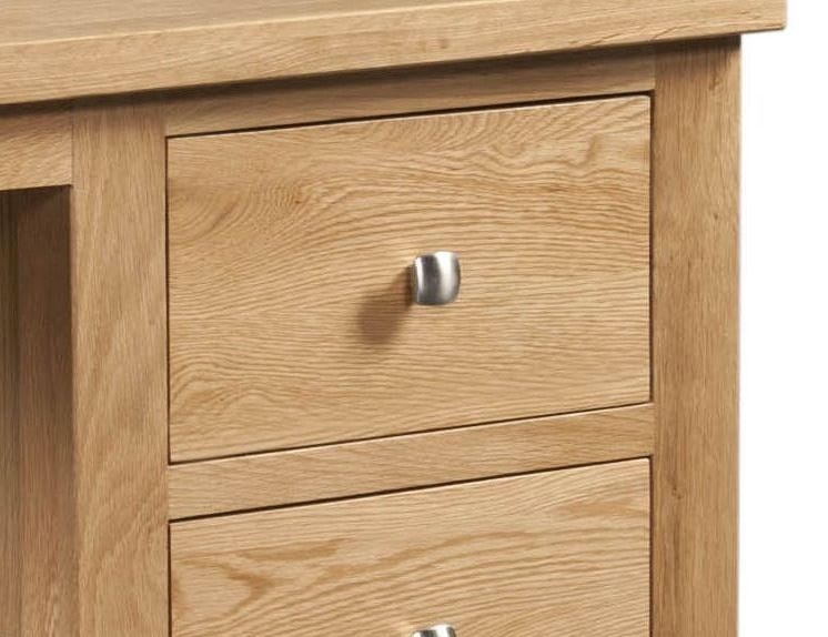 Product photograph of Appleby Oak 3 Drawer Single Dressing Table Set from Choice Furniture Superstore.