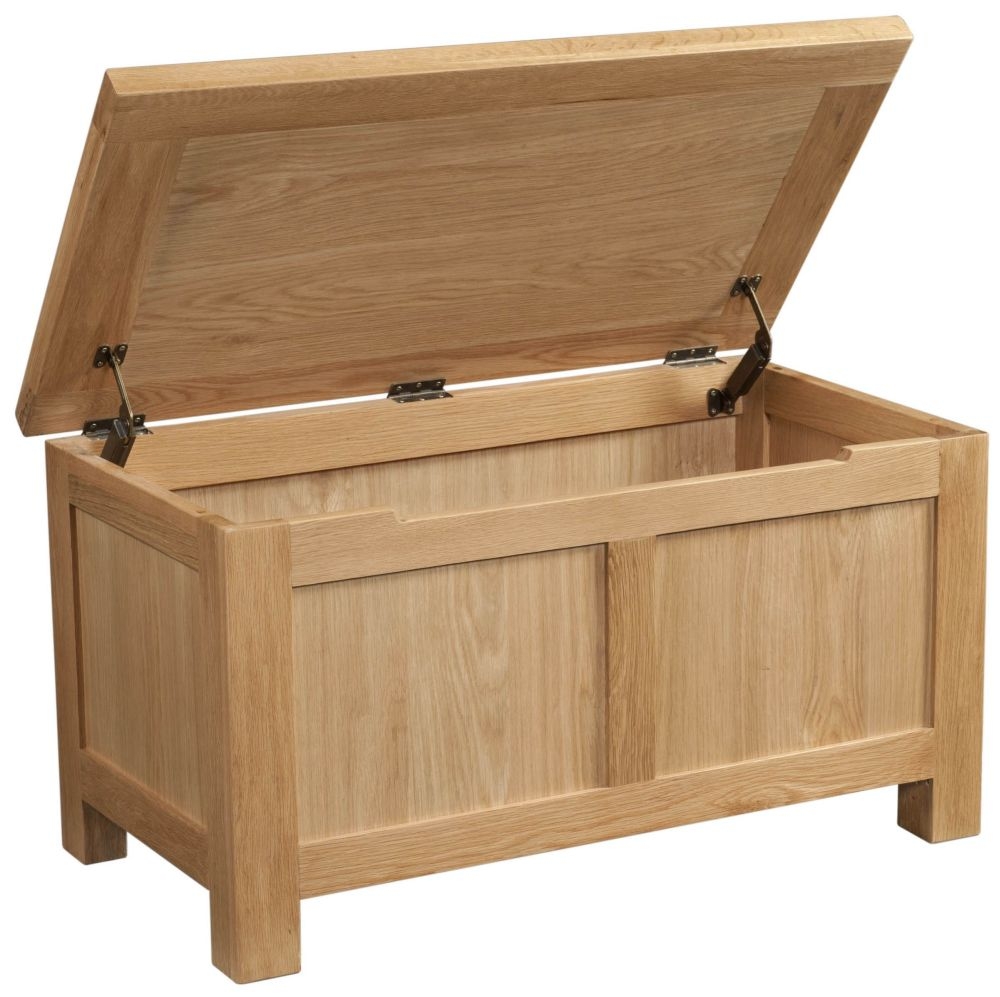 Product photograph of Appleby Oak Blanket Box from Choice Furniture Superstore.