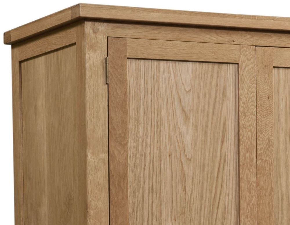 Product photograph of Appleby Oak 2 Door Gents Wardrobe from Choice Furniture Superstore.