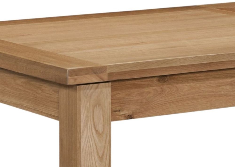 Product photograph of Appleby Oak 2 Leaf Large Extending Dining Table from Choice Furniture Superstore.