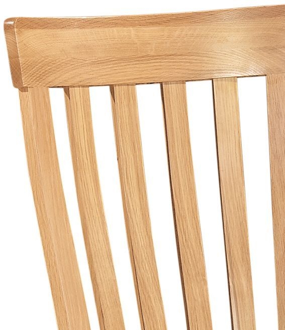 Product photograph of Set Of 2 Appleby Oak Toulouse Slatted Back Dining Chair from Choice Furniture Superstore.