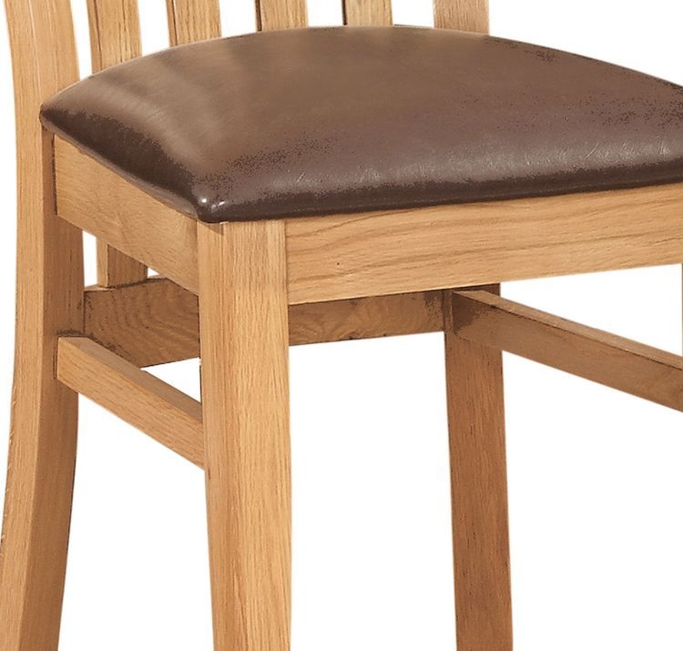 Product photograph of Set Of 2 Appleby Oak Toulouse Slatted Back Dining Chair from Choice Furniture Superstore.