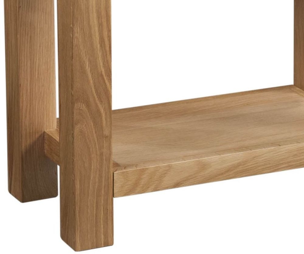 Product photograph of Appleby Oak 1 Drawer Small Console Table from Choice Furniture Superstore.