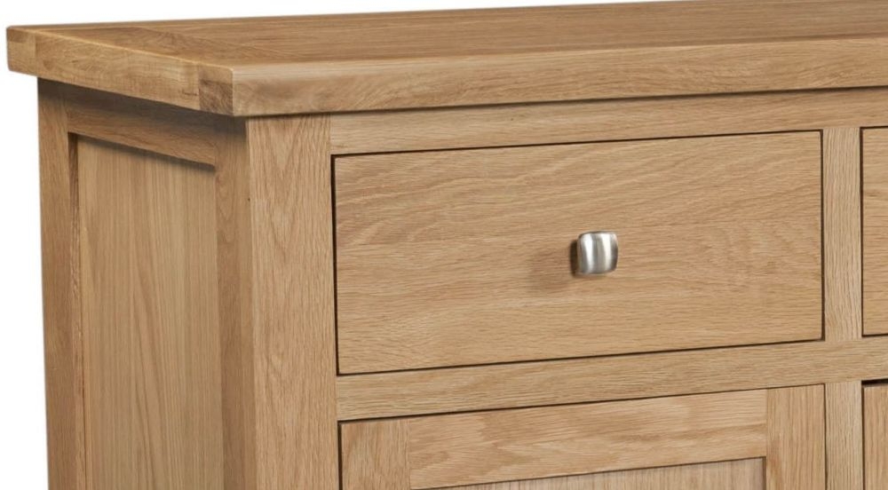 Product photograph of Appleby Oak 3 Door Medium Sideboard from Choice Furniture Superstore.