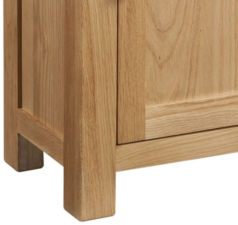 Product photograph of Appleby Oak Small 1 Door Hall Cabinet from Choice Furniture Superstore.