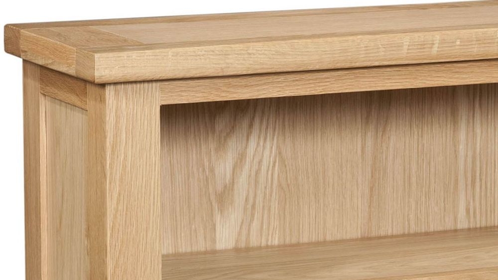 Product photograph of Appleby Oak Low Bookcase from Choice Furniture Superstore.